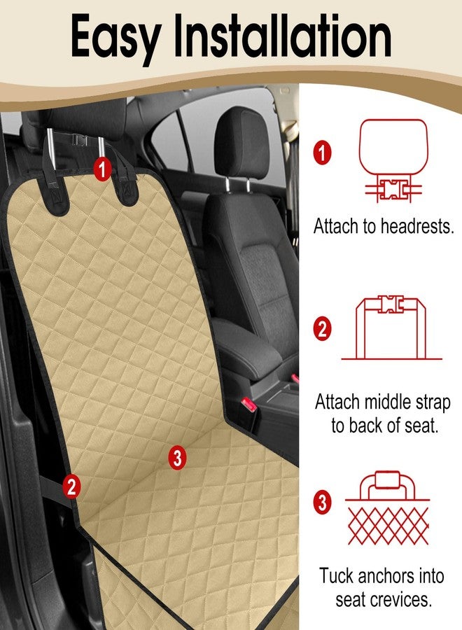 NECKORY Pets Front Seat Cover for SUV, Trucks, Sedans, Waterproof Car Seat Protector Covers for Dogs Front Seats, Nonslip Scratch-Proof Dog Seat Cover for Cars- S, Khaki/Black - Image 5