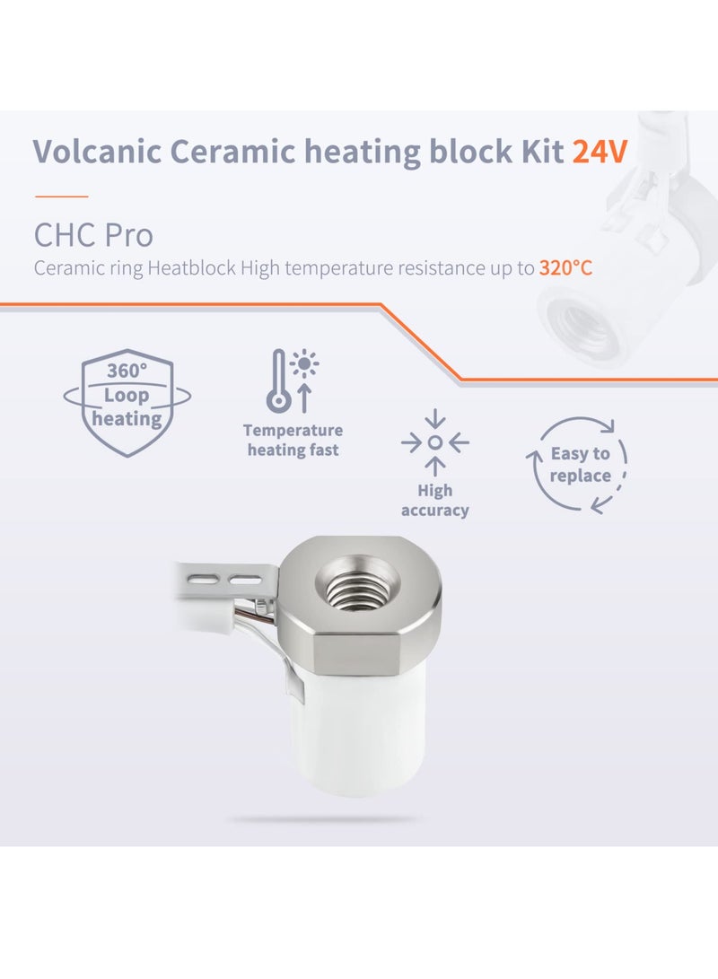SYOSI 24V 115W Rapid Heat CHC V6 Hotend Kit, Ceramic Heating Core, Bimetal Heatbreak, Copper Titanium, Compatible with Voron 2.4, 24V 1.75mm, Prusa I3 MK3/MK3S, Titan Aero Extruder  - Image 4