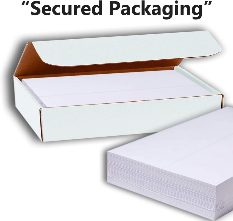 Hamilco Blank Tent Name Place Table Cards 3 1/2" x 11" Folded Card Stock - White Cardstock Paper 80lb Cover - 100 Pack - Image 4