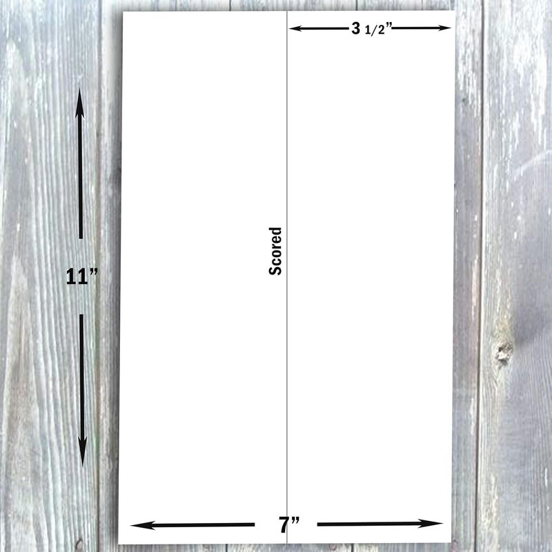 Hamilco Blank Tent Name Place Table Cards 3 1/2" x 11" Folded Card Stock - White Cardstock Paper 80lb Cover - 100 Pack - Image 3
