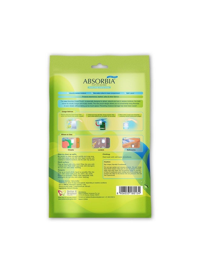 Absorbia امتصاصية ماص الرطوبة | كيس معلق امتصاصية - عبوة عائلية من 9 (880 مل لكل واحد) | مزيل الرطوبة للخزانة، الدولاب والحمام | يحارب الرطوبة، العفن، الفطريات والروائح الكريهة…… - Image 3