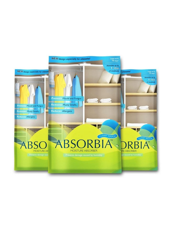 Absorbia امتصاصية ماص الرطوبة | كيس معلق امتصاصية - عبوة عائلية من 9 (880 مل لكل واحد) | مزيل الرطوبة للخزانة، الدولاب والحمام | يحارب الرطوبة، العفن، الفطريات والروائح الكريهة…… - Image 1