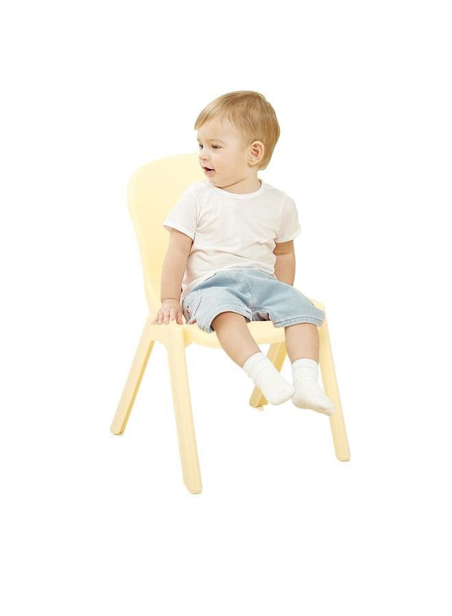 جساي تويز أثاث روضة أطفال مقعد مدرسة بلاستيكي ملون كرسي الدراسة مع الظهر - Image 1