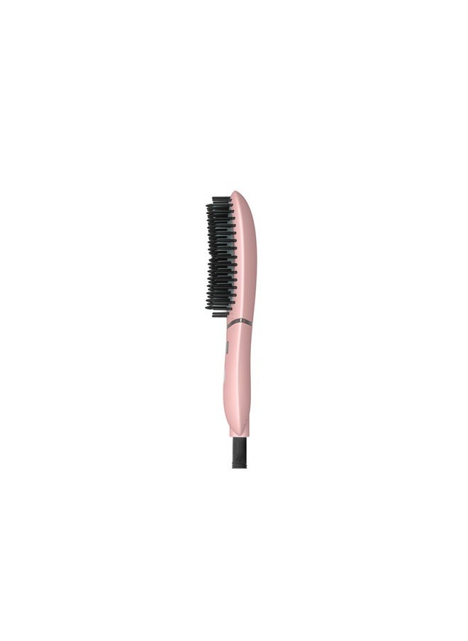 Stanvi Mini Hair Straightener Brush Pink  - Image 3