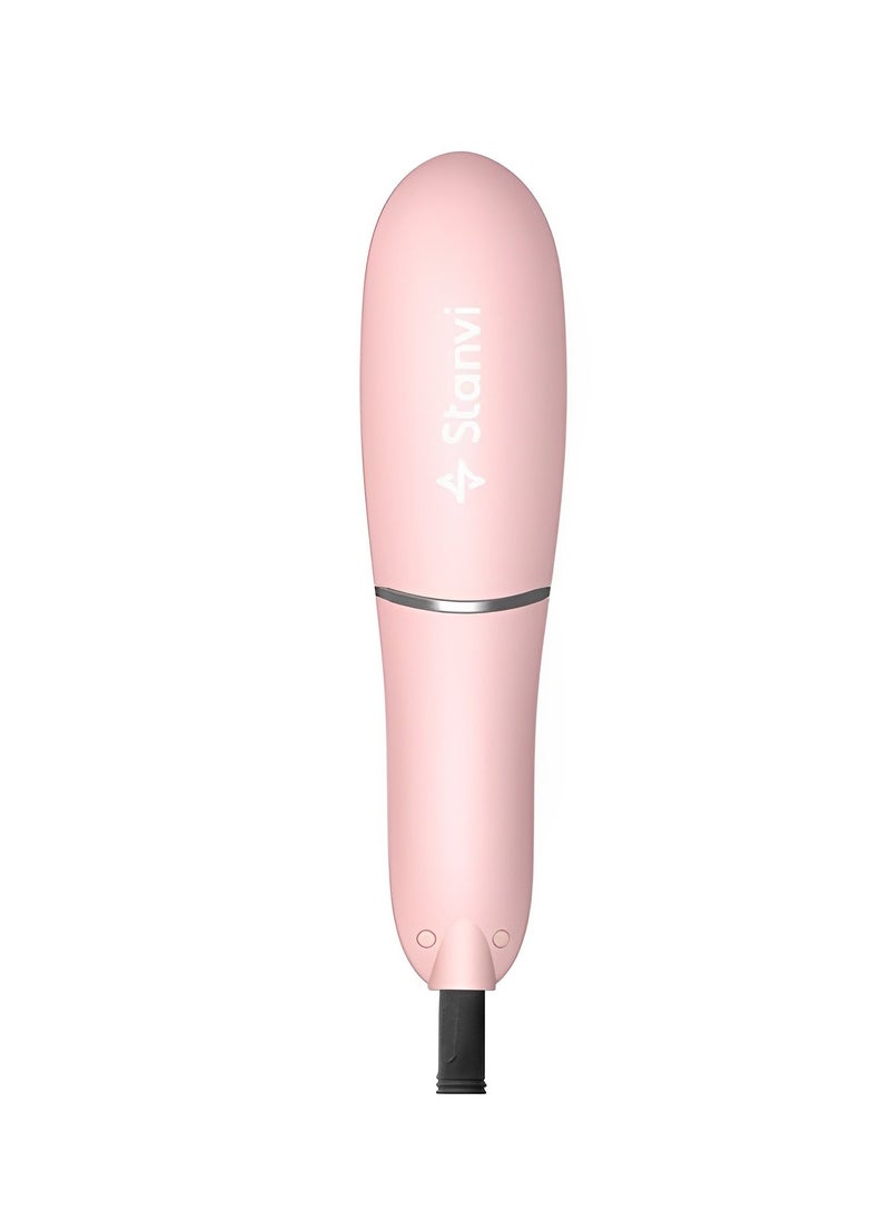 Stanvi Mini Hair Straightener Brush Pink  - Image 1