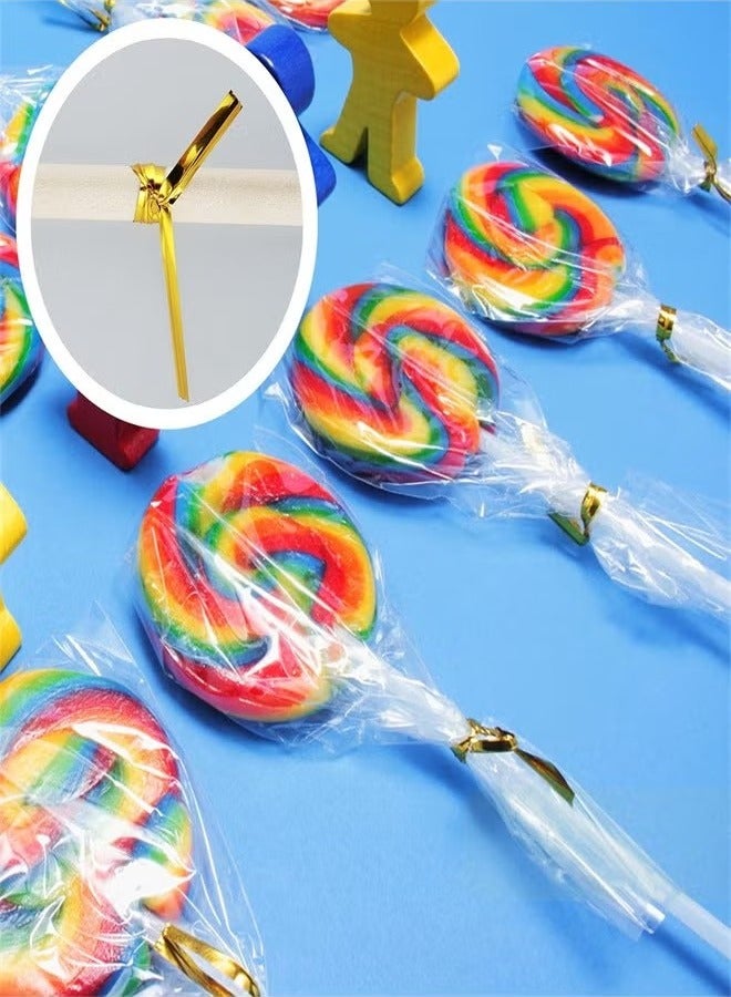 Unewshi 1600PCS Gold and Silver Twist Ties, 8CM Reusable Plastic Bread Twist Ties Bread Twisty-Ties for Candy Coffee Goodie Bags Snacks Party Cake Present Supplies - Image 5