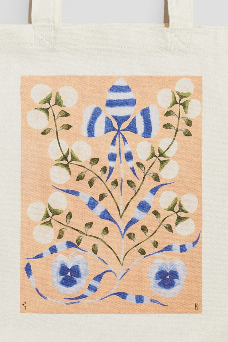 H&M Printed canvas tote bag