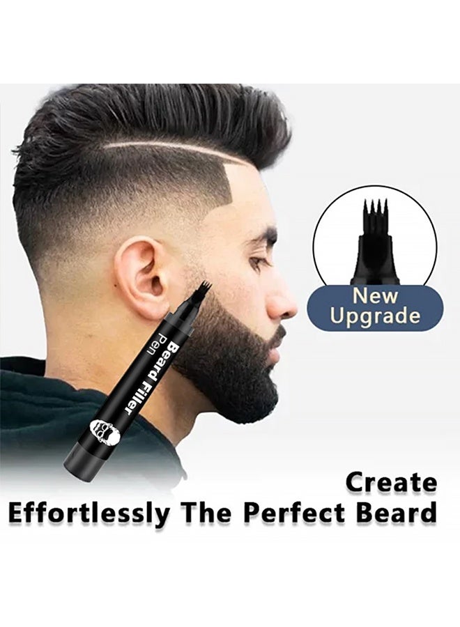 East Moon Beard Filler Pen-Waterproof Beard Pen Beard Styling Pen, Black Beard Dye Beard Darkener Marker Long Lasting Coverage Natural Finish For Beard (Black) - Image 4