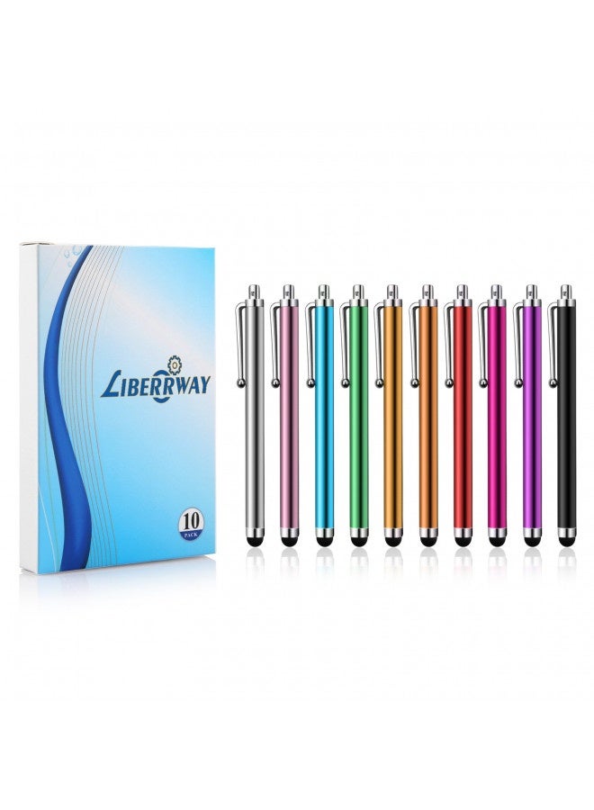 LIBERRWAY Stylus Pens For Touch Screens, Liberrway Pen 10 Pack Of Pink Purple Black Green Silver Universal Screen Capacitive Compatible With Kindle Ipad Iphone Samsung - Image 1
