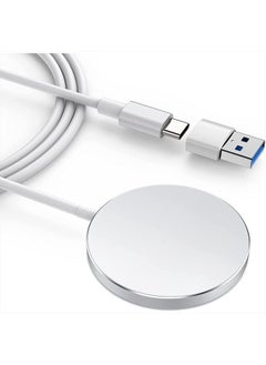TOZO W6 Wireless Magnetic Charger, 15W Fast Charging Pad with Aviation Aluminum Numerical Control Technology Compatible with iPhone 14 13 12 Series, Samsung Galaxy Series (NO AC Adapter)  - Image 1
