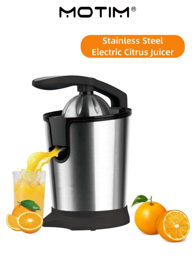 موتيم عصارة الحمضيات الكهربائية من الفولاذ المقاوم للصدأ عصارة الحمضيات مع مقبض إنساني وقاعدة مستقرة لجريب فواكه الرمان الكلس - Image 1