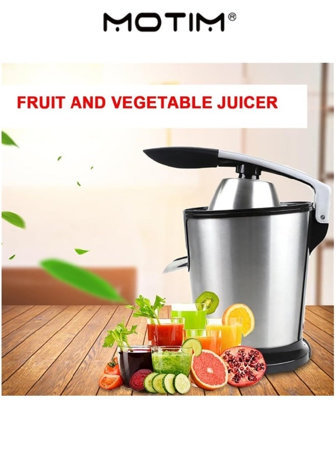 موتيم عصارة الحمضيات الكهربائية من الفولاذ المقاوم للصدأ عصارة الحمضيات مع مقبض إنساني وقاعدة مستقرة لجريب فواكه الرمان الكلس - Image 4