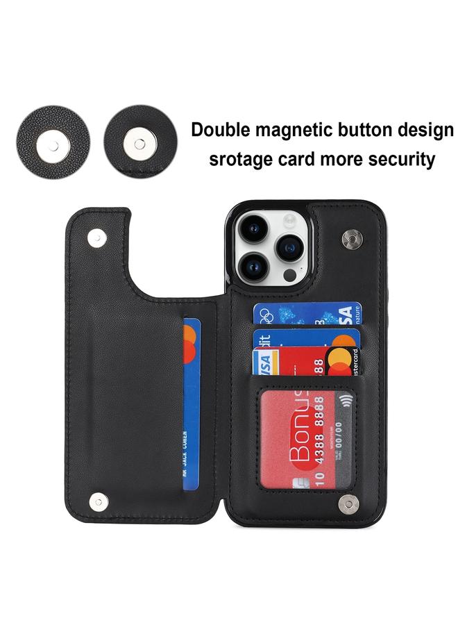 Zaboon Case For iPhone 12 Pro Double Buckle Rhombic PU Leather Phone Case - Image 3