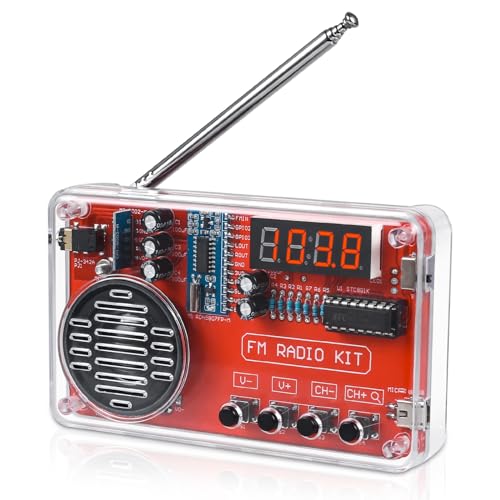 IS ICSTATION Portable FM Radio Kit, Soldering Project Radio FM 87-108MHz with Headphone Jack LED Display Automatic Station Search for High School Education Creative Soldering Project - Image 1