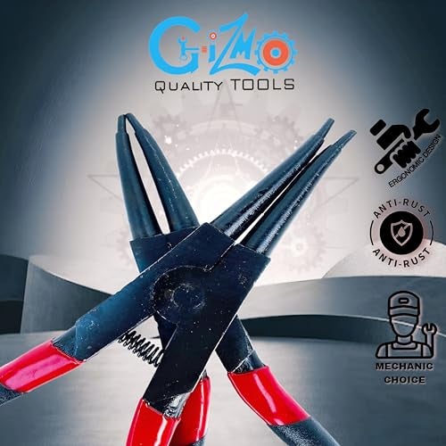 GIZMO Internal & External Straight Nose Circlip Pliers 12 Inch Pack of 2 Pieces, Circlip plier set - Image 3
