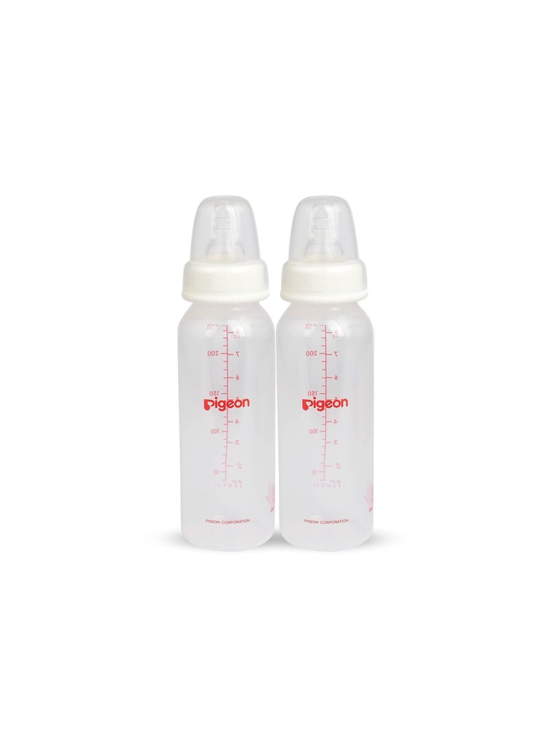 بيجون زجاجة الرضاعة/الرضاعة التمعجية من بيجون RPP حلمة M، للأطفال بعمر 4+ أشهر، خالية من مادة BPA، خالية من مادة BPS، بيضاء، 240 مل، عبوة من قطعتين - Image 1