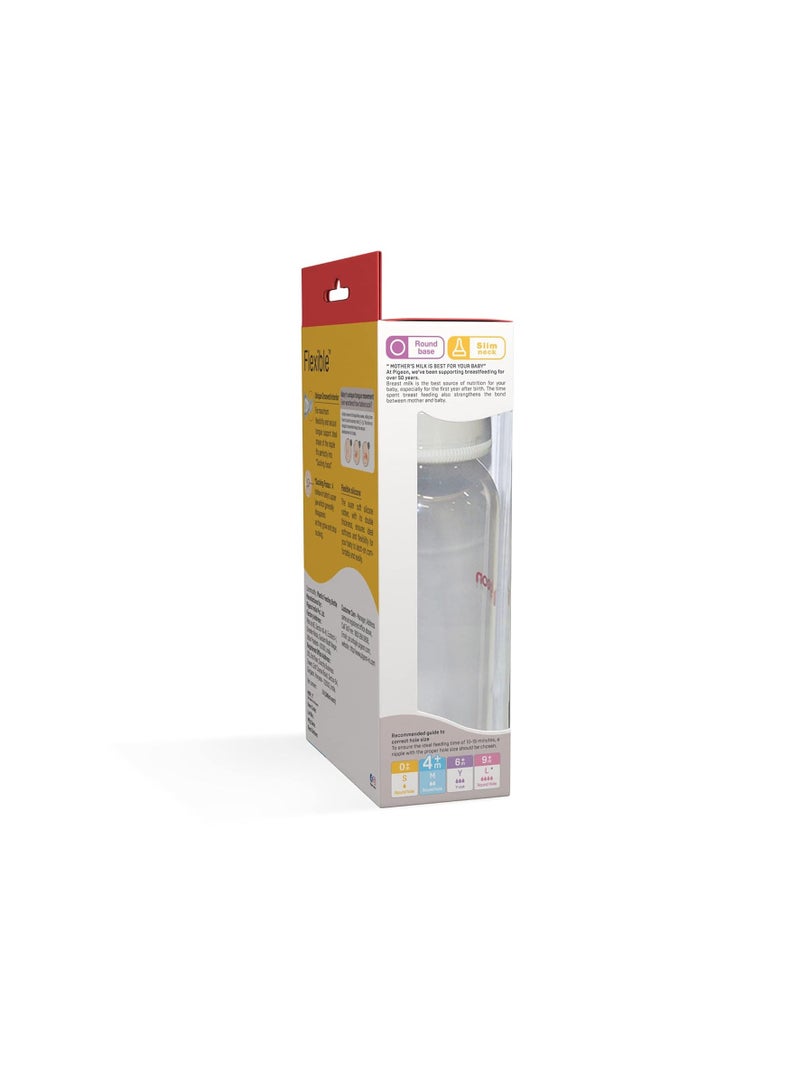 بيجون زجاجة الرضاعة/الرضاعة التمعجية من بيجون RPP حلمة M، للأطفال بعمر 4+ أشهر، خالية من مادة BPA، خالية من مادة BPS، بيضاء، 240 مل، عبوة من قطعتين - Image 3