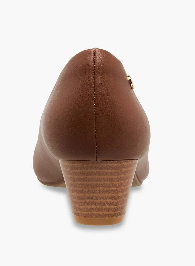 Le Confort TAN Women Block Heel Pumps for Women | Best Price UAE