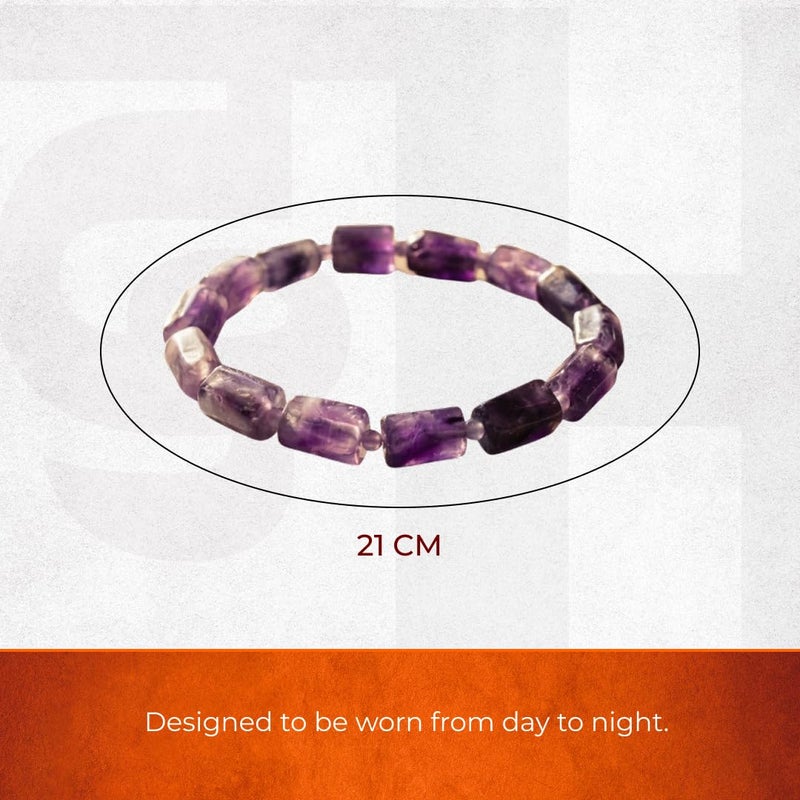 Divine Hindu Amethyst Crystal Bracelet | Certified Healing Gem | Reiki Energy | Meditation & Protection | For Men & Women - Image 2