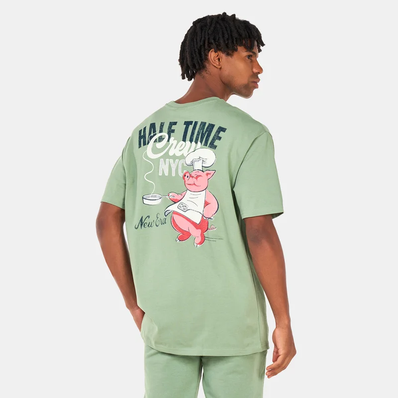 NEW ERA Men's Food Graphic Stone Oversized T-Shirt