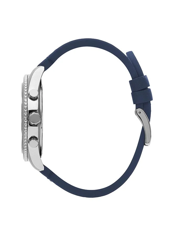 BEVERLY HILLS POLO CLUB Beverly Hills Polo Club BP3355X.399 Men Multi Function Display Watch & Leather Strap Dark Blue