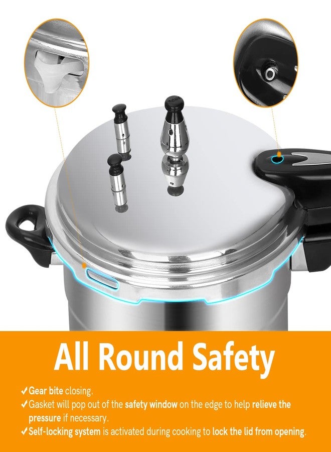 BreeRainz 5.3 Qt Stovetop Pressure Cooker & Canner, 10 PSI Induction Compatible Aluminum Pressure Canning Pot, Fast Cooking 70% Faster, Safe Triple Valve System, for Home & Small Kitchens - Image 5
