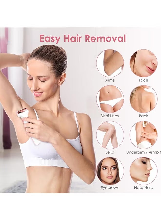 مارسك حلاقة كهربائية، ماكينة حلاقة، مشذّب للنساء، 4 في 1 ماكينة حلاقة بدون ألم للجسم ومزيل شعر الوجه، مجموعة إزالة الشعر القابلة لإعادة الشحن للوجه والجسم والساقين ومنطقة البي وتحت الإبط والذراع. - Image 2