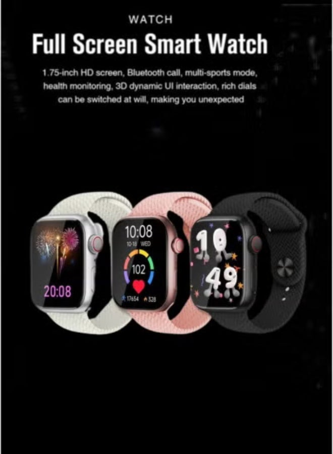 WISME WS58 Mini Smartwatch with 3 Interchangeable Bands | HD Display, Bluetooth Calling, Waterproof Fitness Tracker with Heart Rate Monitor & Sports Modes | Android & iOS Compatible – Pink - Image 3