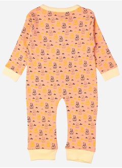 Babies Basic Printed Cotton Long Sleeves Sleepsuit  - Image 4