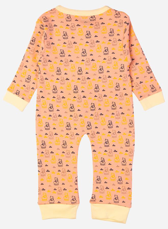 Babies Basic Printed Cotton Long Sleeves Sleepsuit - Image 4