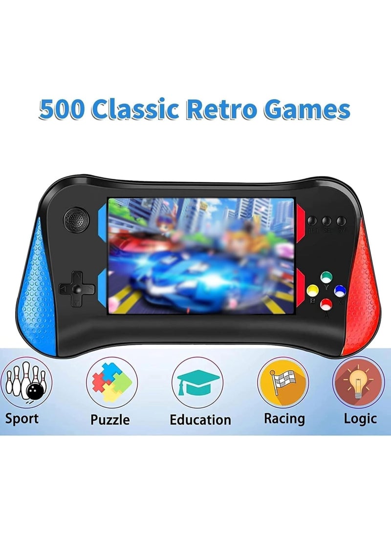 X7M Handheld Retro Game Console – 500 in 1 Built-in Games, 3.5” Screen, Rechargeable, Supports TV Output & External Gamepad - Image 3