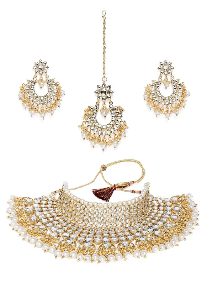 erorex Bridal Jewelery Set For Women Golden Zpfk7397 - Image 1