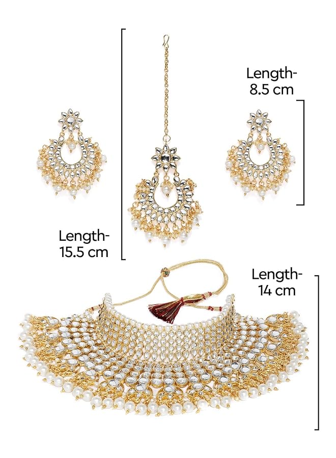 erorex Bridal Jewelery Set For Women Golden Zpfk7397 - Image 5