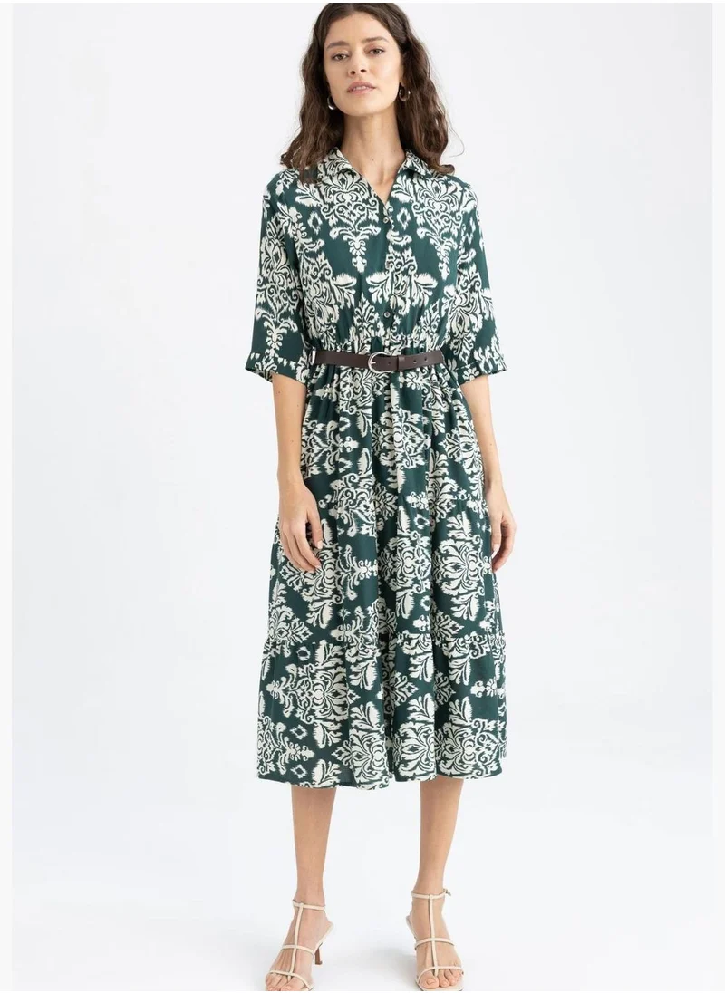 DeFacto Woman Long Sleeve Woven Dress