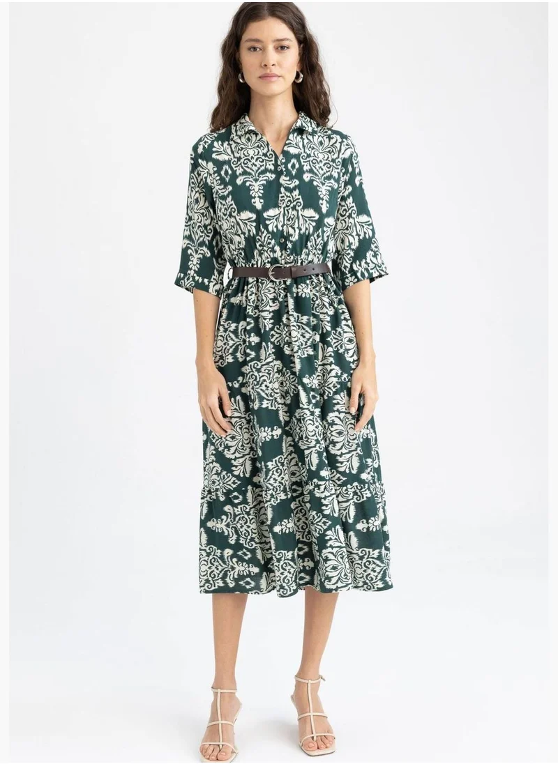 DeFacto Woman Long Sleeve Woven Dress