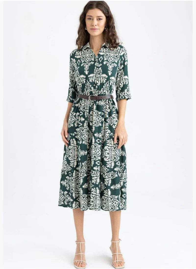 DeFacto Woman Long Sleeve Woven Dress