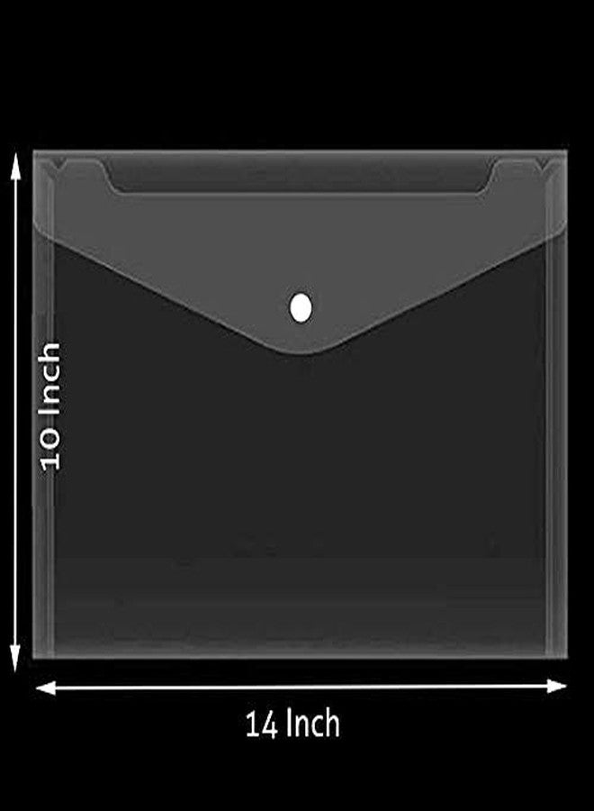 ANG A4 Document File Bag, Transparent Envelope Holder Storage Button Organizer, My Clear Plastic Container - Pack of 20 - Image 2