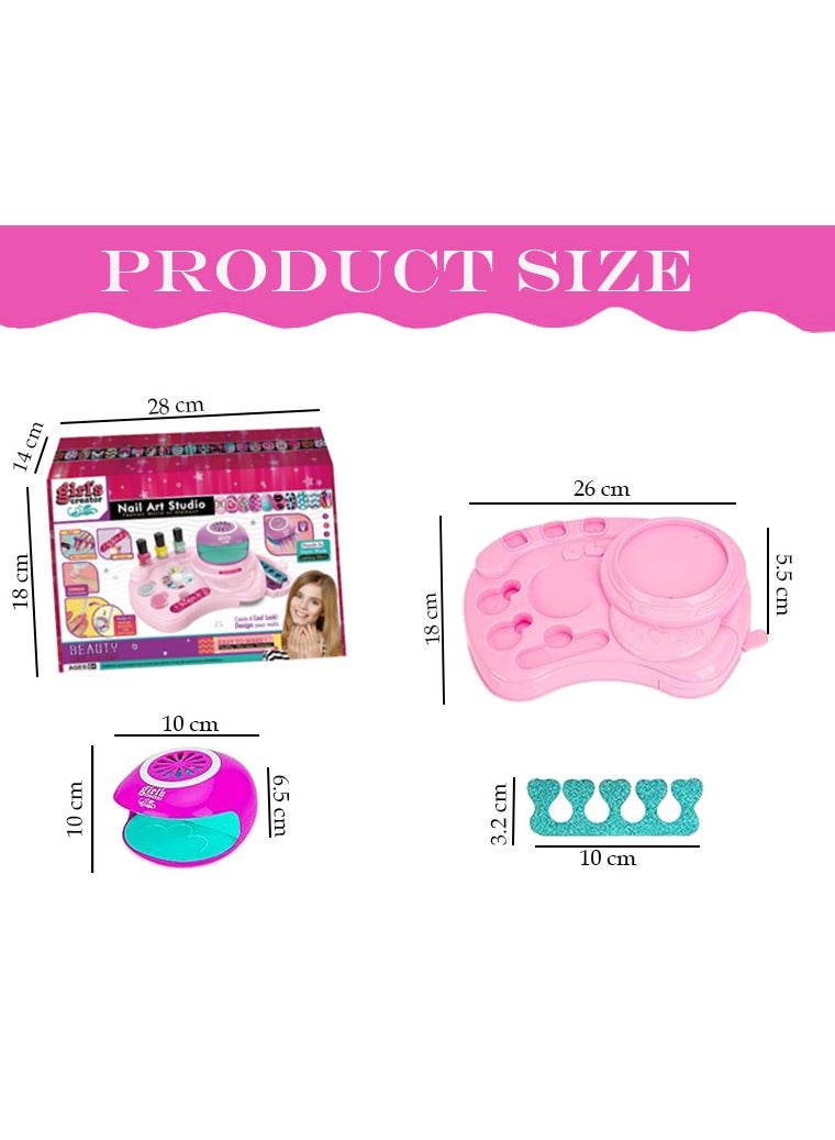 المنزل الذكي مجموعة أدوات تزيين الأظافر الذكية للبنات، مجموعة مانيكير مكونة من 12 قطعة مع قاعدة أدوات تزيين الأظافر، قلم تلوين، حشو أظافر، فاصل أصابع القدم، مجفف أظافر، طلاء أظافر، مسحوق لامع، وأحجار أظافر لاصقة هدية لأحبائك - Image 3