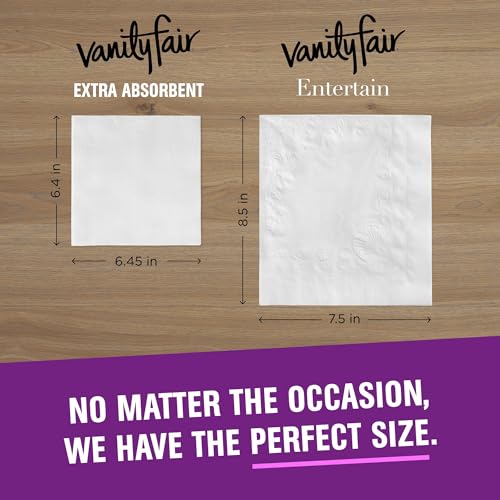 Vanity Fair Extra Absorbent Premium Paper Napkins, 80 Count, Disposable Napkins Made Soft And Strong For Messy Meals And Everyday Use - Image 4