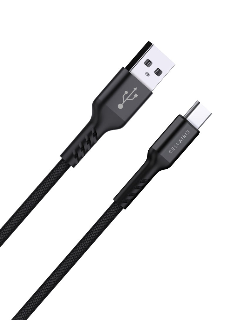 Cellairis Premium Nylon Cable Type-C 1M - Black - Image 2