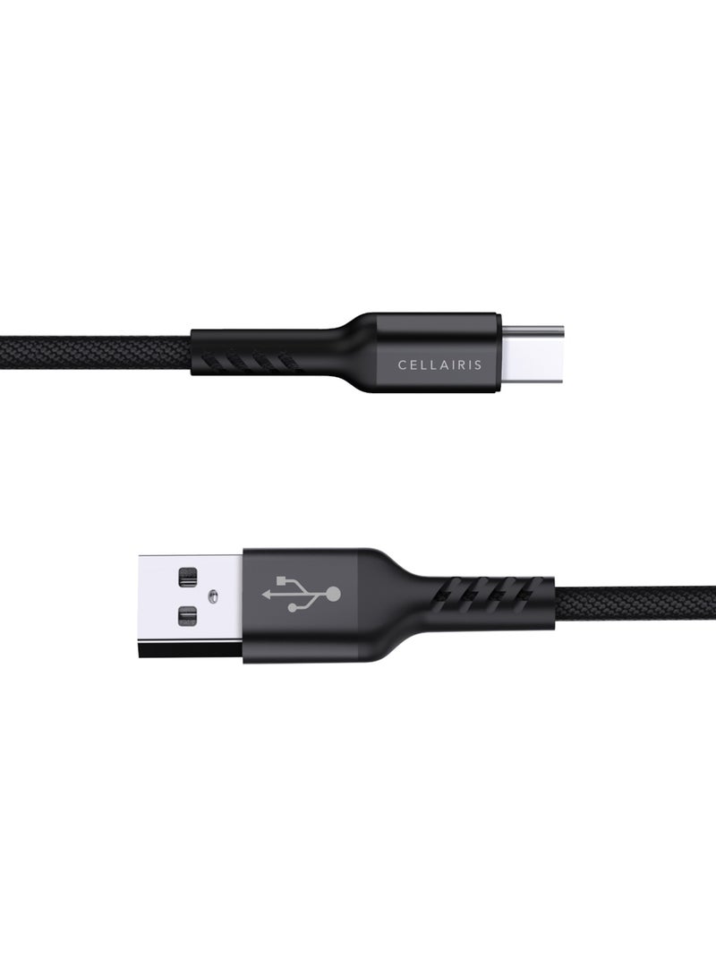 Cellairis Premium Nylon Cable Type-C 1M - Black - Image 4