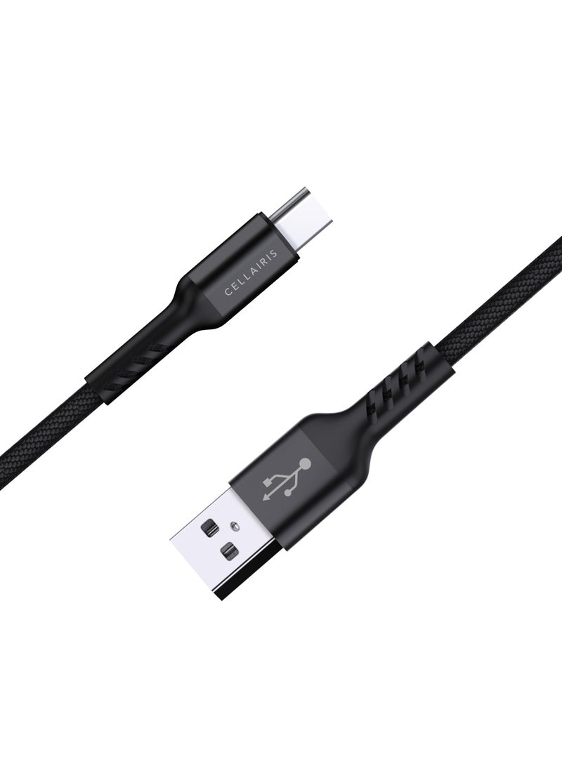 Cellairis Premium Nylon Cable Type-C 1M - Black - Image 3
