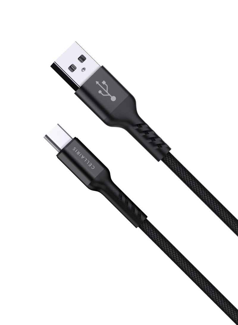 Cellairis Premium Nylon Cable Type-C 1M - Black - Image 5