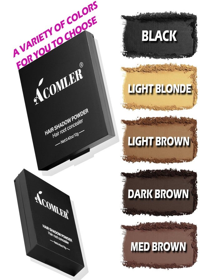 أكوملير صبغة شعر أكوملر لتغطية جذور الشعر، تغطية فورية لجذور الشعر، بودرة سوداء لخط الشعر، ألياف لتغطية الشعر الرمادي، بودرة شعر للنساء والرجال، تتضمن فرشاة مكياج (أسود، 0.42 أونصة) - Image 2