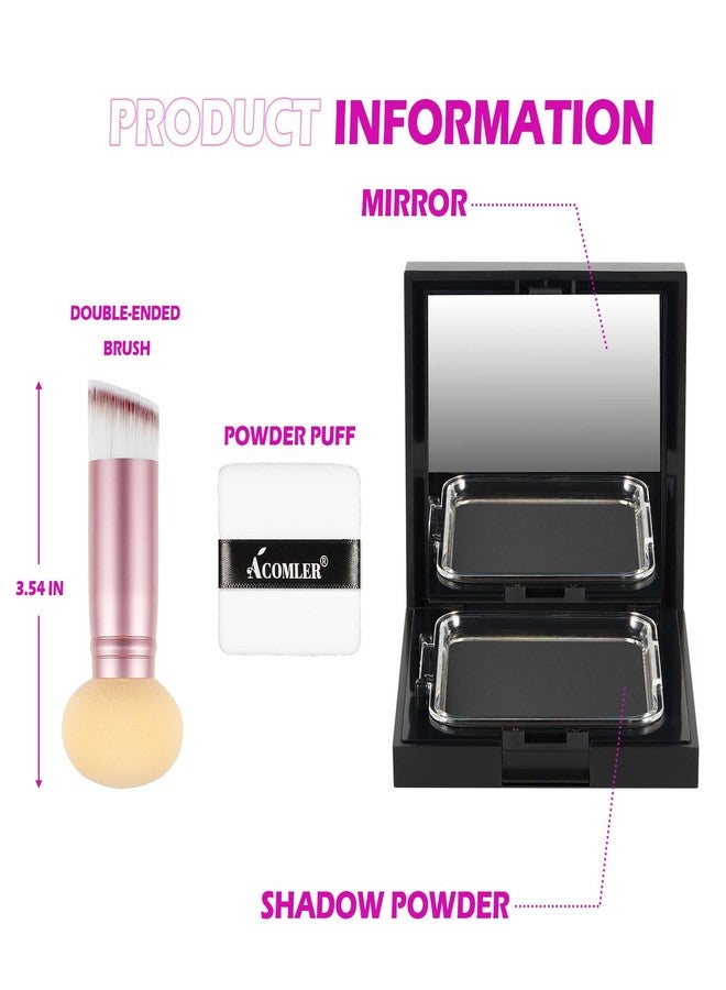 أكوملير صبغة شعر أكوملر لتغطية جذور الشعر، تغطية فورية لجذور الشعر، بودرة سوداء لخط الشعر، ألياف لتغطية الشعر الرمادي، بودرة شعر للنساء والرجال، تتضمن فرشاة مكياج (أسود، 0.42 أونصة) - Image 4