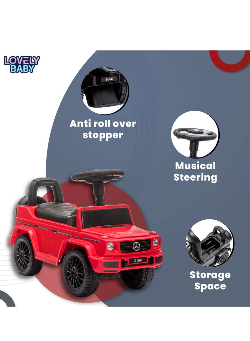 Mercedes-Benz Lovely Baby Mercedes-Benz Push Car for Kids LB 652, Non-Scuffing Tires, Musical Steering, Children Gift for Age 1-3 Years - Red  - Image 3