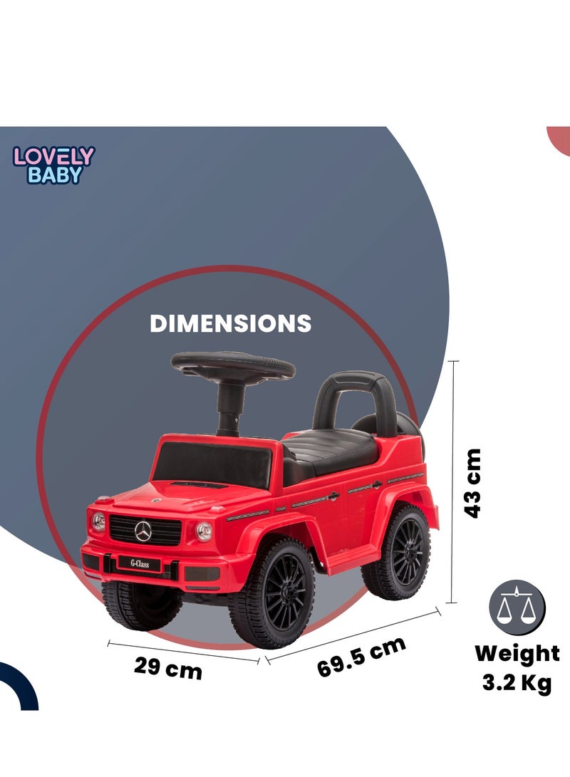Mercedes-Benz Lovely Baby Mercedes-Benz Push Car for Kids LB 652, Non-Scuffing Tires, Musical Steering, Children Gift for Age 1-3 Years - Red  - Image 5