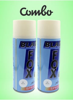 Generic Black Fox Acrylic Spray Paint Achieve Flawless Results White Color 2 pcs  - Image 1