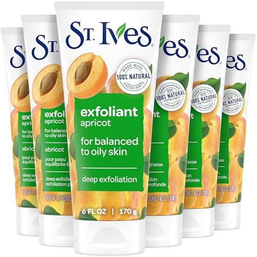 St. Ives Fresh Skin Apricot Face Scrub, Deep Exfoliator Skin Care for Clean, Glowing Skin, Oil-free Facial Scrub Made with 100% Natural Exfoliants, 6 oz, 6 Pack - Image 1