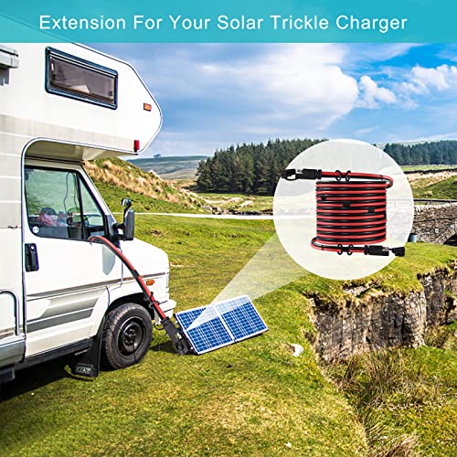 SPARKING SAE Extension Cable 12AWG - 15FT SAE to SAE Extension Cord, SAE Power Automotive Extension Cable, SAE Connector 2Pin Quick Disconnect Wire Harness for Trolling Motor RV Battery Motorcycle Cars Tractor - Image 3